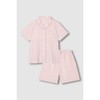 JAJU [JAJU] Women's Seersucker 5/10 Sleeve Pajama Set_Light Pink