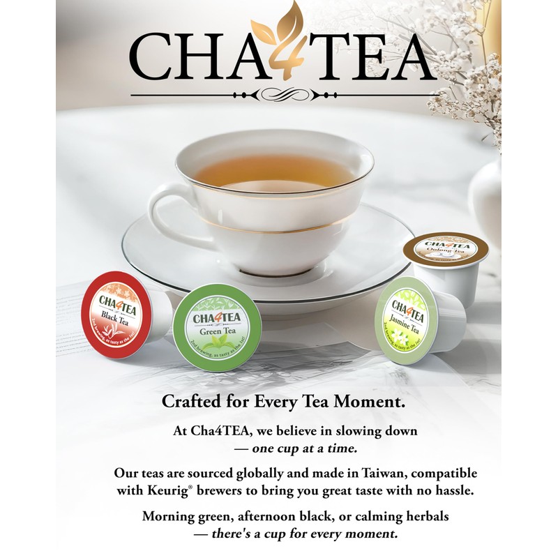 Cha4TEA 36-Count K Cups Assorted Green Tea for Keurig K-Cup