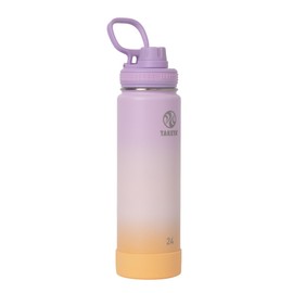 Takeya Actives Water Bottle with Spout Lid - Bottle with Double Stainless Steel Insulation - Dishwasher Safe & BPA-Free - Bottle with Spout Lid & Removable Bumper - 24 oz, Ombre Golden Hour