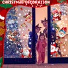 Christmas Window Clings Cute Elk Snowflake Santa Claus Snowflake Snowman