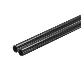 MECCANIXITY 2Pcs Carbon Fiber Tube 6 x 8 x 170mm Glossy Surface Rod 3K Roll Wrapped Pure Carbon Round Tubing for RC Airplane Multicopter Quadcopter
