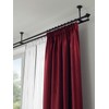 GARDINIA Memphis Series Ceiling Support for Curtain Rods, 2-Track Open,