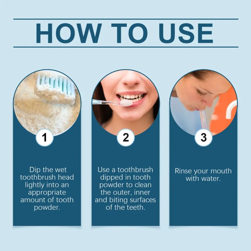Polvo Limpiador De Dientes Oralhoe Para Un Aliento Fresco