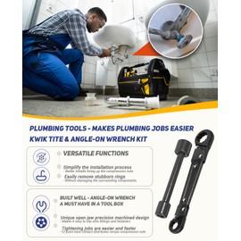 Camoo Professional Plumber Wrenchs Kit, Angle Stop Removal Tools Kit for Professional Plumbers: Angle Stop Kwik Tite Wrench & Angle Stop Valve Wrench