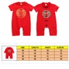 Chinese Style Infant Short Sleeve Embroidery Jumpsuit Cotton Breathable Baby