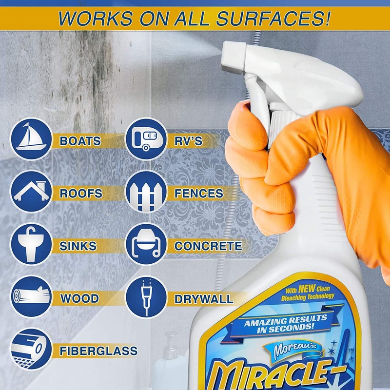 MiracleMist Instant Cleaner for Indoor and Outdoor Use, 32 oz