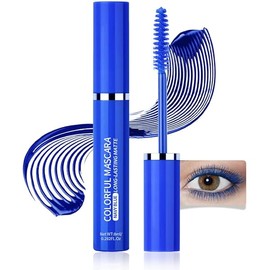 Blue eye Lash Mascara, Waterproof, Flake & Smudge Resistant, Cruelty-Free, Nourishing Formula (Blue, 1 PC)