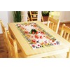 Kamaca Series Tulips and Butterflies Tablecloth, High-Quality Print Motif with