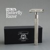 Twist Open Butterfly Style Men's Shaving De Safety Razor (Blades