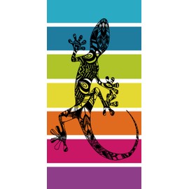 Miracle Home. Microfibre Beach Towel Salamander Menorca 100% Polyester 75 x 145 cm 15556
