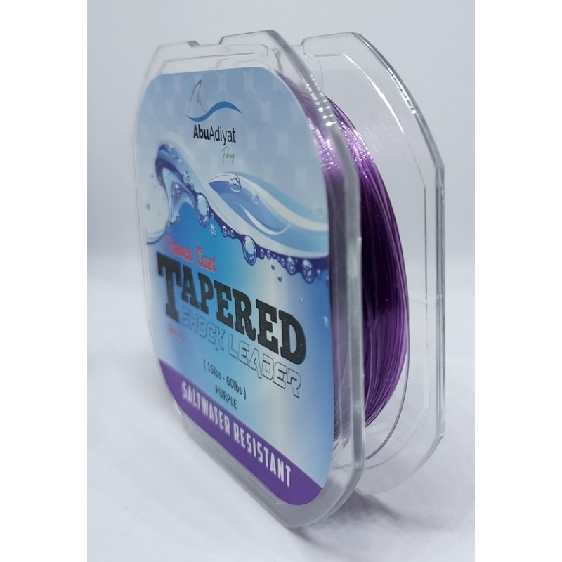 AbuAdiyat fishing Power CAST Tapered Shock Leader (13mX5) (Purple, 15-60lbs)