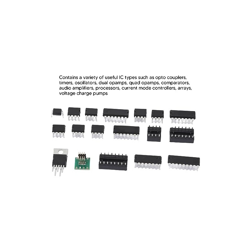 Kit de Componentes Electrónicos IC Chip 150 Uds con Opamp