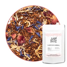 Simple Loose Leaf - Capetown Herbal Tea - Premium Loose Leaf Herbal Tea (4 oz) - Caffeine Free - Sweet and Citrus - USA Hand Packaged - 60 Cups