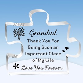 TTOVEN Grandad Gifts Puzzle Grandad Birthday Gifts Thank You for Being Such an important Piece of My Life