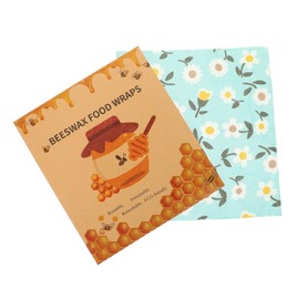 Beavorty 3pcs Beeswax Food Wraps Reusable Decorative Wraps for Fresh Food Storage Sustainable Natural Beeswax Sheets for Kitchen and Preservation