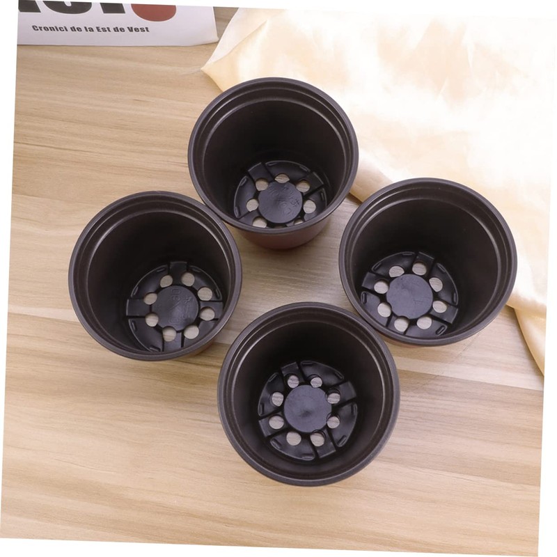 ORFOFE 100PCS Plastic Flower Pots Creative Breathable Planters Diameter for