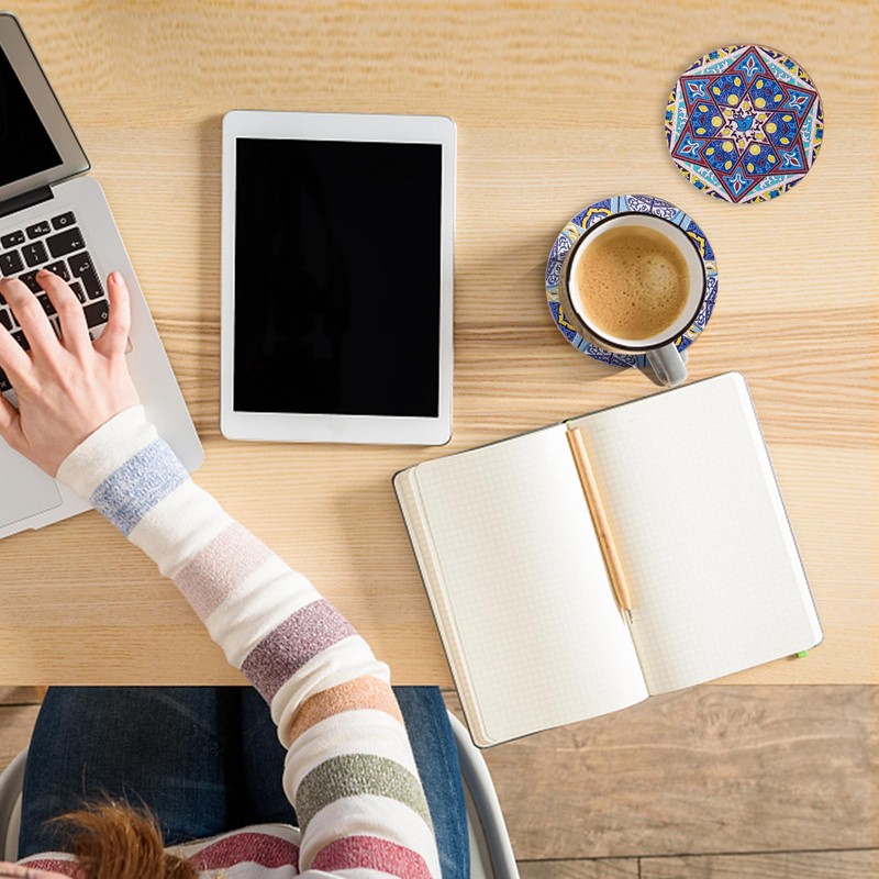 STARUBY 12 Pcs Cork Coasters, Coasters for Drinks, Coasters for