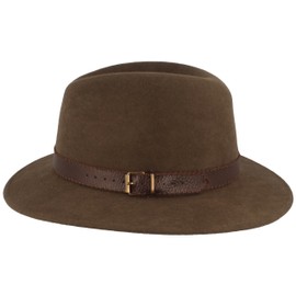 Outdoor Hat 100% Wool Woollen Hat – Felt Hat | Trekking Waterproof & Folding with Leather Fitting, for Men & Women in Different Colours - 59 khaki