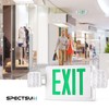 SPECTSUN Exit Sign with Emergency Light, Green Emergency Exit Lights