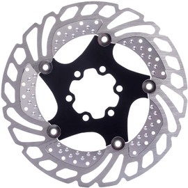 YBEKI Bicycle Brake Disc (140/160/180/203 mm) - Stainless Steel Floating Rotors with 6 Titanium Screws | Ultra Light (from 86 g) & CNC Machined | High Quality Cooling Blade Design for MTB, Road Bike, BMX