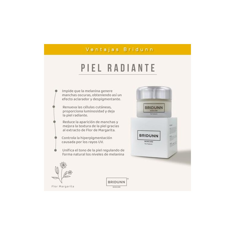 Crema Anti Manchas Despigmentante Facial Bridunn Skincare Correctora Oscuras Solares