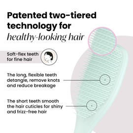 Tangle Teezer Ultimate Detangler Brush for Dry and Wet Hair, Reduces Hair Breakage for Colour Treated, Fine and Fragile Hair Types, Ice Blue