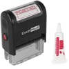 ExcelMark Posted Self Inking Rubber Stamp - Red Ink with