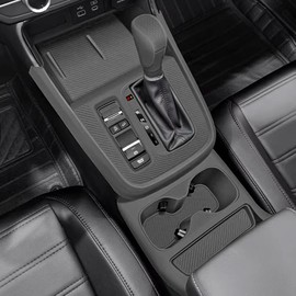 Temmis Center Console Silicone Organizer with Cup Holder for Honda CRV 2023-2026, Full-Wrap Center Consel Electrostatic adsorption Cover for Honda CRV-Black