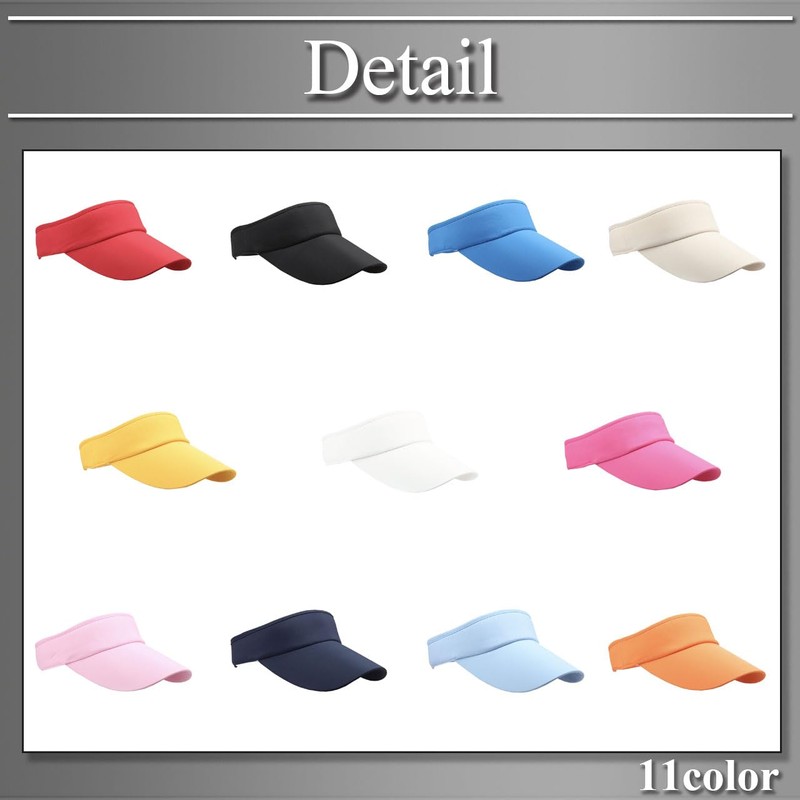 Buzz Selection CAP215 Visor, Sun Visor, Cap, Hat, Simple, Brim