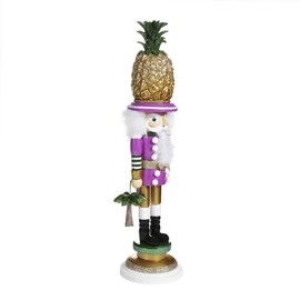 Kurt S. Adler 19.5-Inch Hollywood Pineapple Hat Nutcracker, Multicolor