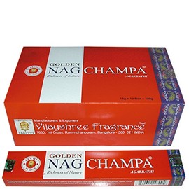 laroom 12858 – Pack 12 Boxes of Golden NAG CHAMPA INCENSE STICKS