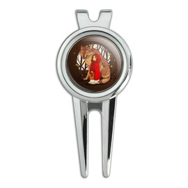 GRAPHICS & MORE Little Red Riding Hood with Wolf in Woods Golf Divot Repair Tool and Ball Marker