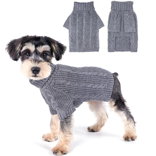 Turtleneck Dog Sweaters Dog Clothes for Small Dogs Dog Knitted