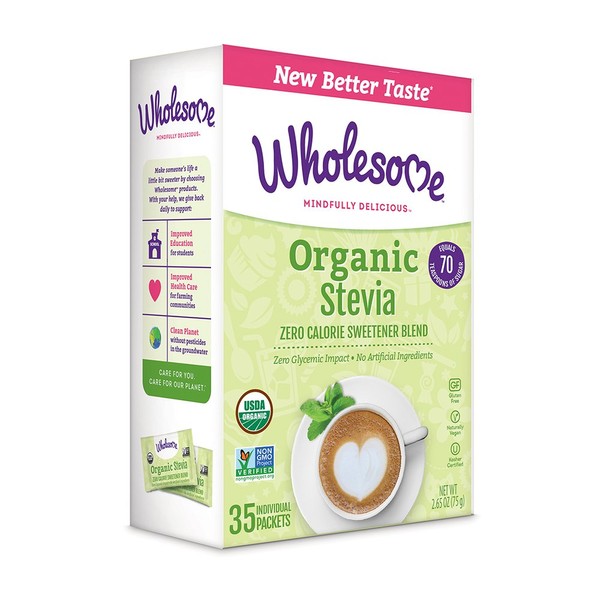 Wholesome Sweeteners Organic Stevia, 35 count