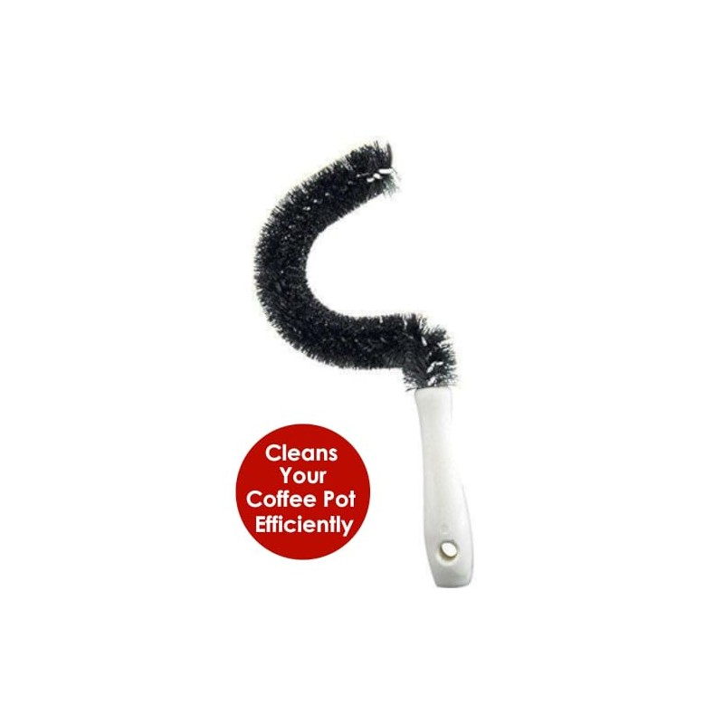 Great Credentials© Curved Coffee Pot Cleaning Brush Stain Scrub Remover