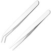 Simsky 2pcs Eyelash Extension Tweezers False Eyelash Extension Tweezers