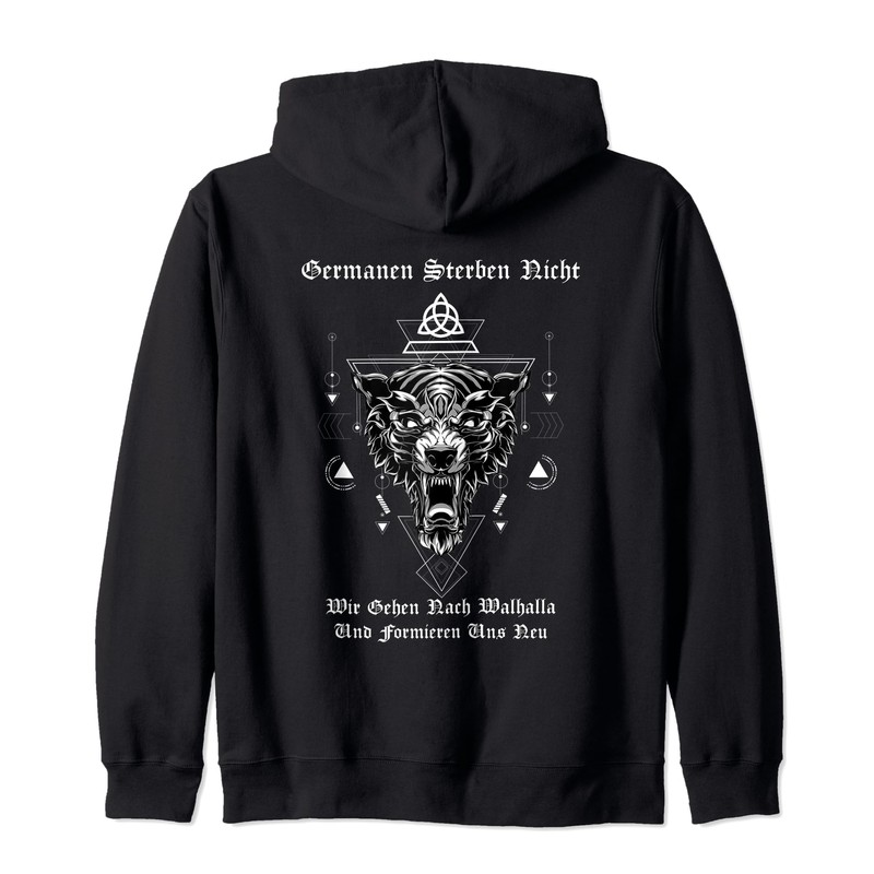Germanen Sterben Nicht Wir Ggehen nach Walhalla und Shapieren Hooded