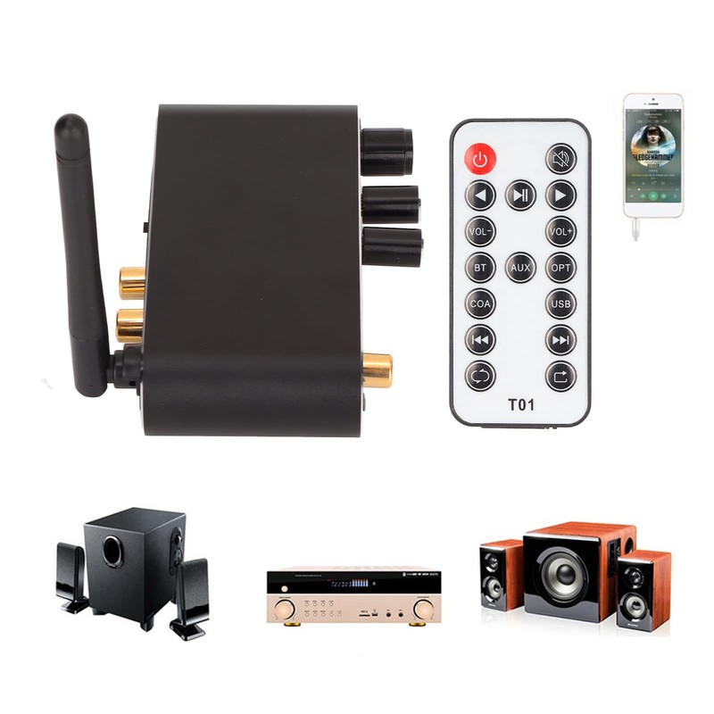 Sanpyl Convertidor BT Digital a Analógico, 2 Dispositivos Conectados, Convertidor