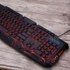 Wired 3 Color Backlit Gaming Crack Bilingual Keyboard with Multimedia