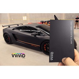 VViViD Satin Flat Matte Stealth Jet Black 5ft Vinyl Wrap Roll with Air Release Technology (5ft x 20ft)
