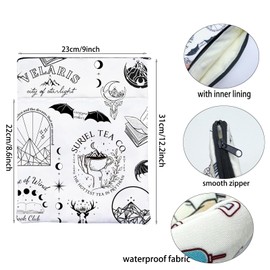 Velaris The City of Starlight Book Sleeve ACOTAR Inspired Book Covers (Hot Tea White, Medium)