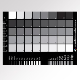 The CMYK Greyscale Card for Designers and Reprographics