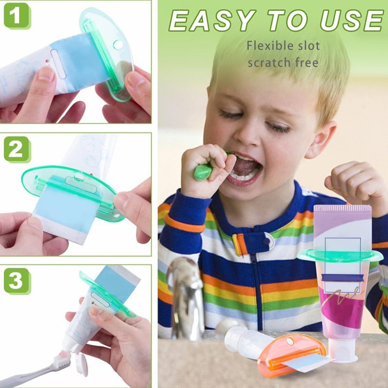 XINCHENG 4 Pieces Toothpaste Tube Squeezer, Toothpaste Clips, Multifunctional Toothpaste
