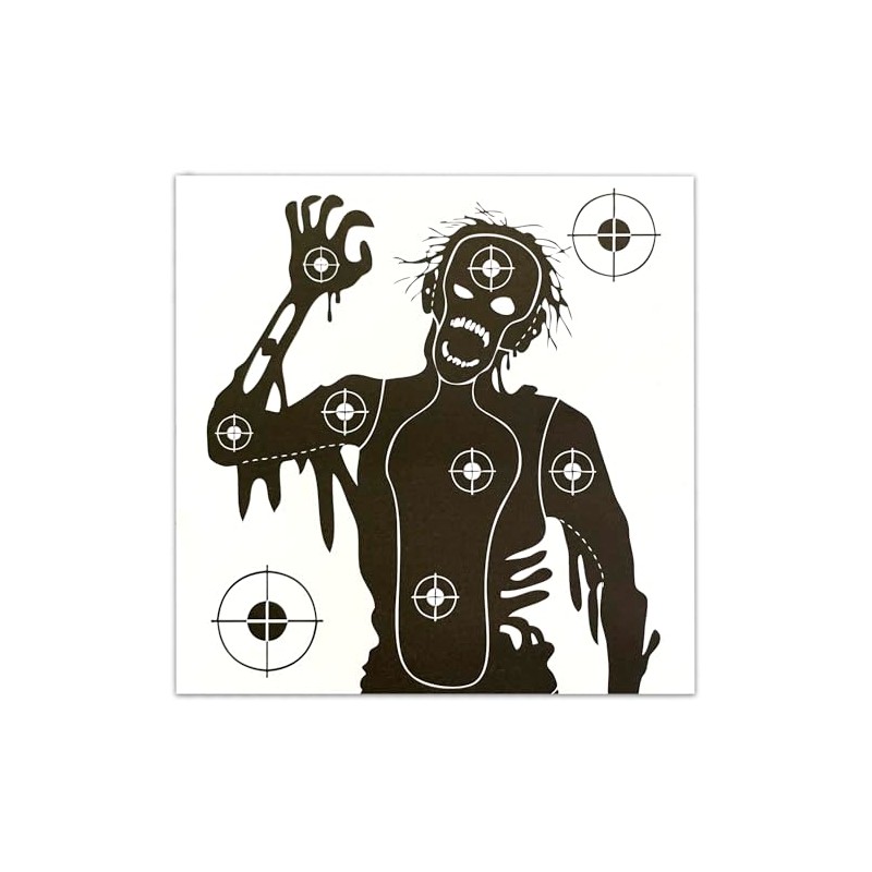 100 PAPER TARGETS Zombie Air Gun Pistol Rifle Pellet 14x14cm