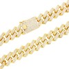 Men's 15mm 14K Gold Plated ICY Micro Pave Cubic Zirconia