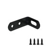 MY MIRONEY 8PCS Black Slotted L Brackets Hardware Adjustable Slotted