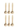 6 x Mini Wooden Spoons with Long Handle Small for