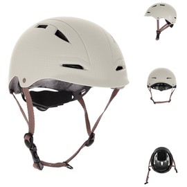 Kikkaboo Children's Safety Helmet 46-56 cm with 9 Large Openings Adjustable Straps Colour: Beige