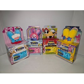 PEEPS 2025 PEEPS LOT 4 EASTER BUNNY PLUSH Cow Star Chef Marshmallows Gift Set - 1.5oz
