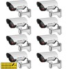 Macarrie 8 Pcs Fake Camera Realistic Dummy Security Camera Plastic